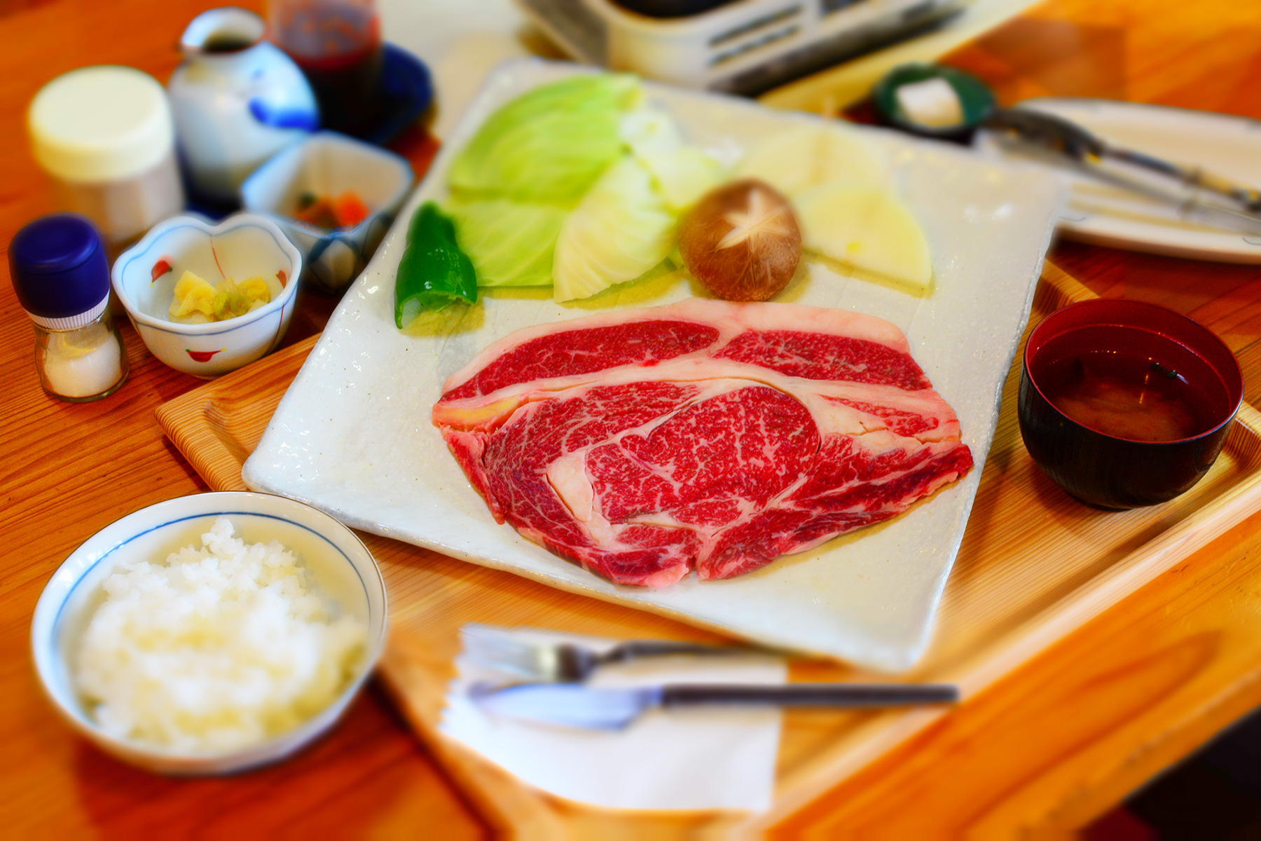 北里バラン あか牛ステーキ